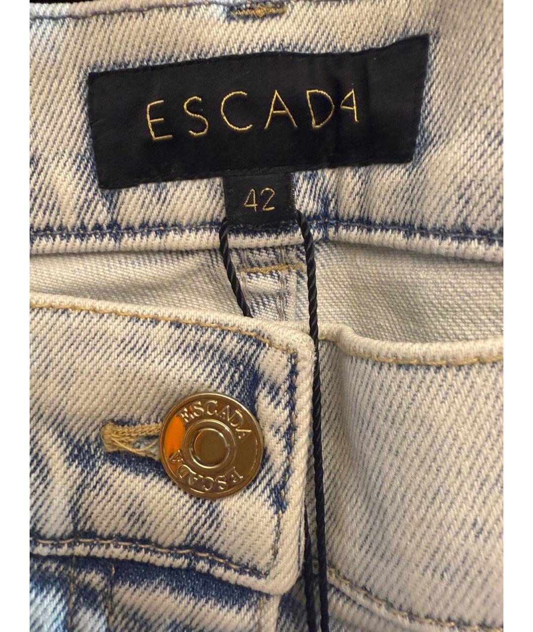ESCADA Голубой хлопко-эластановый костюм с брюками, фото 4