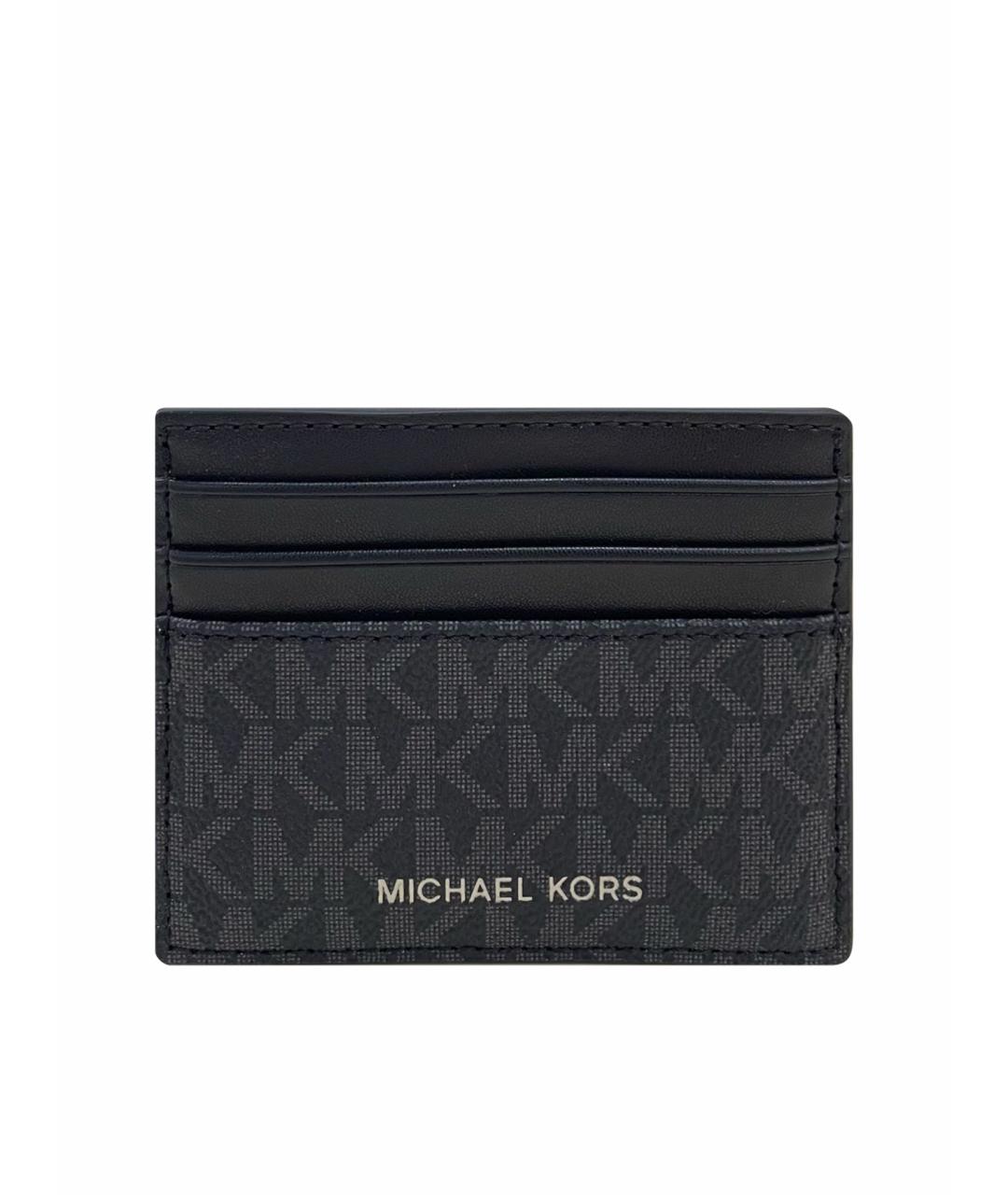 MICHAEL KORS Черный кожаный кардхолдер, фото 1