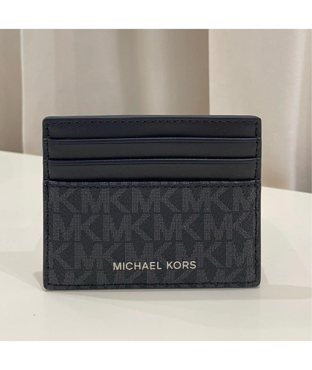 MICHAEL KORS Черный кожаный кардхолдер, фото 4