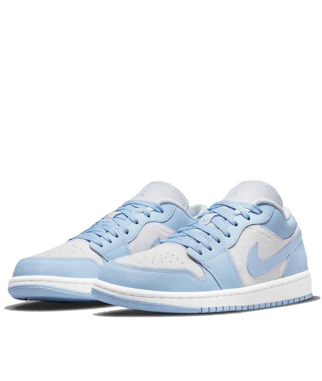 JORDAN Голубые кожаные кроссовки, фото 2