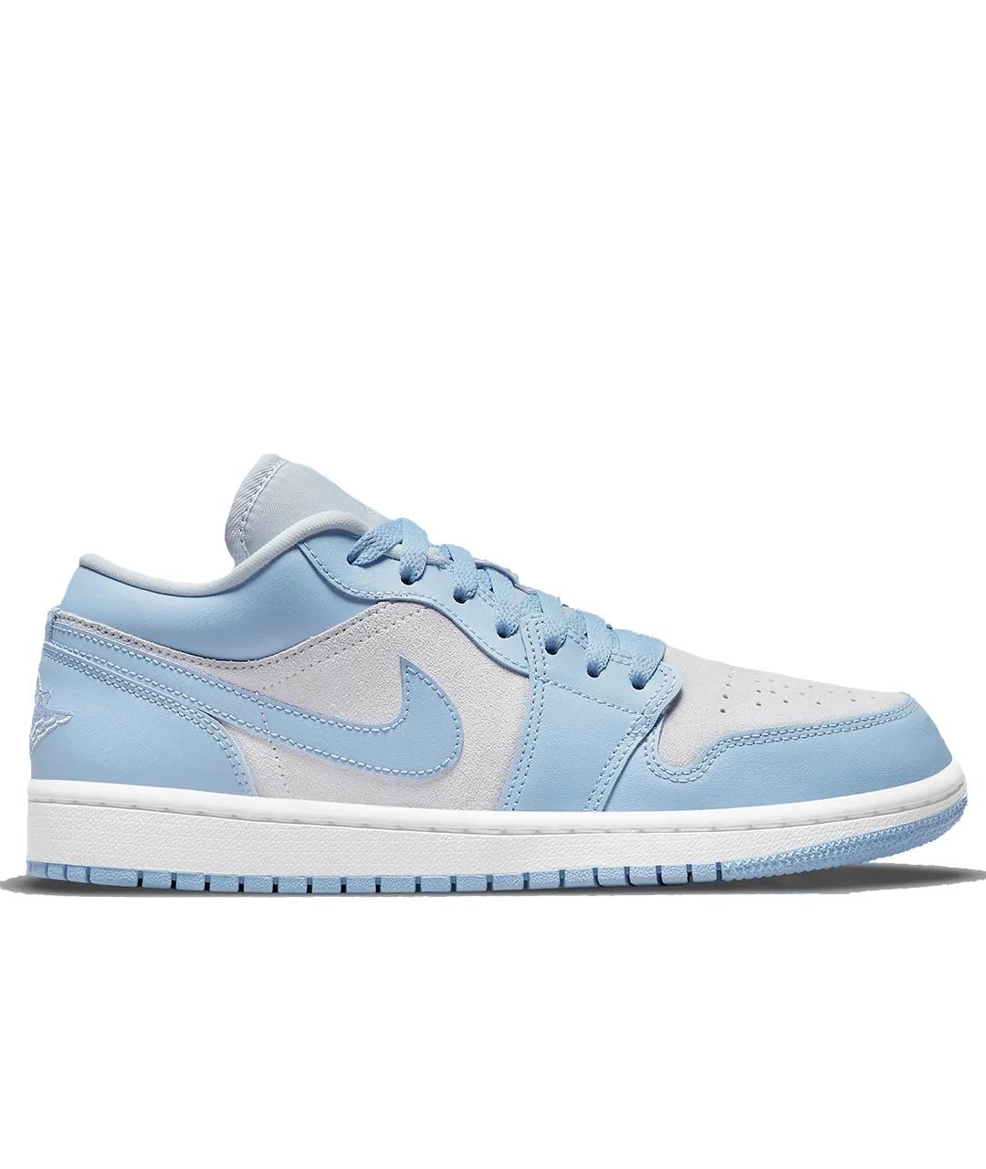 JORDAN Голубые кожаные кроссовки, фото 1