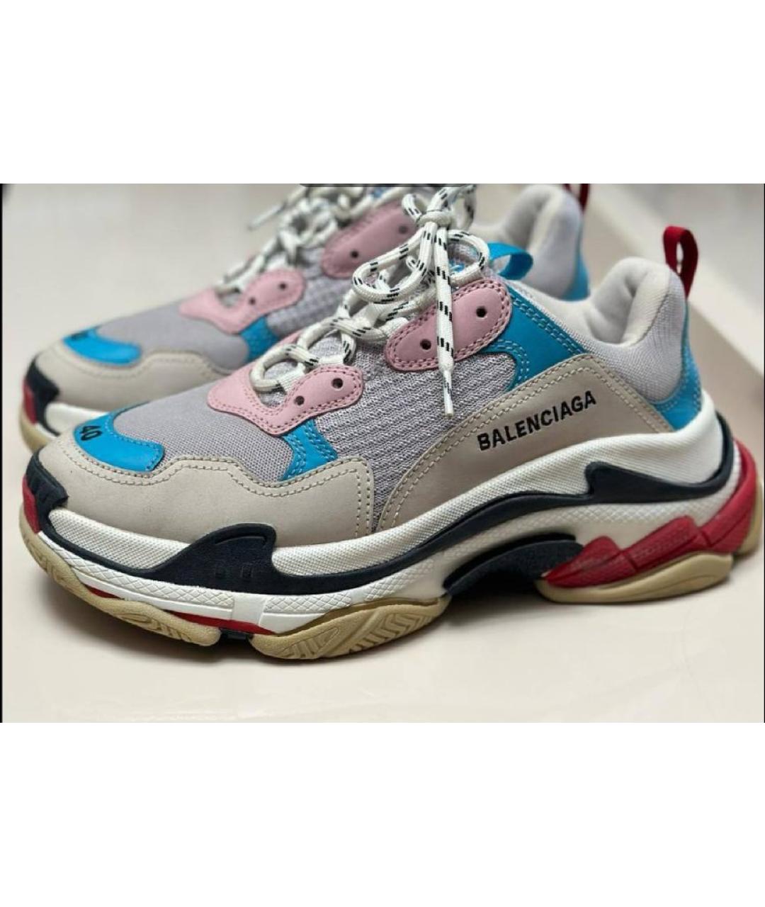 BALENCIAGA Мульти кожаные кроссовки, фото 10