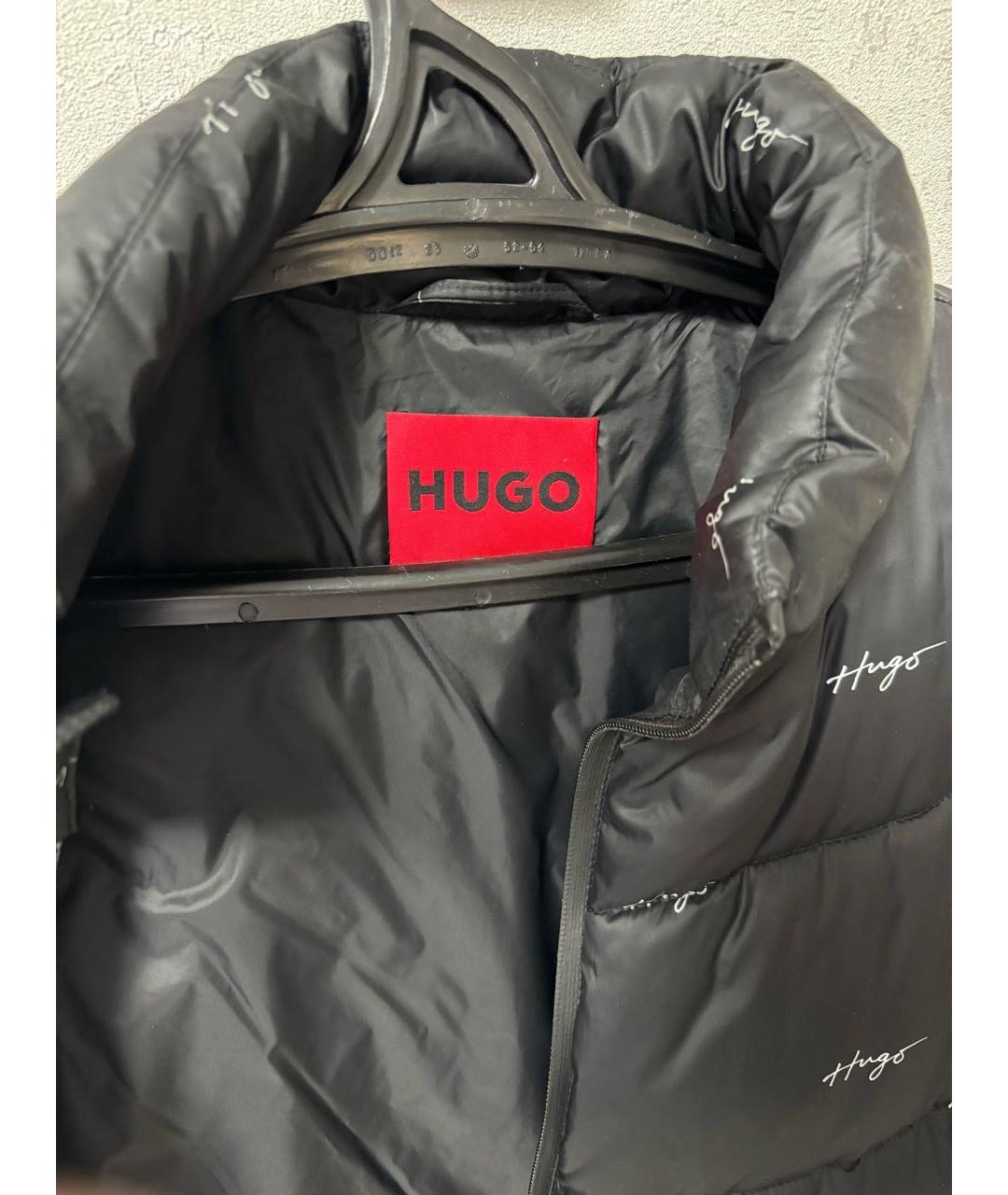 HUGO BOSS Черный полиэстеровый пуховик, фото 3
