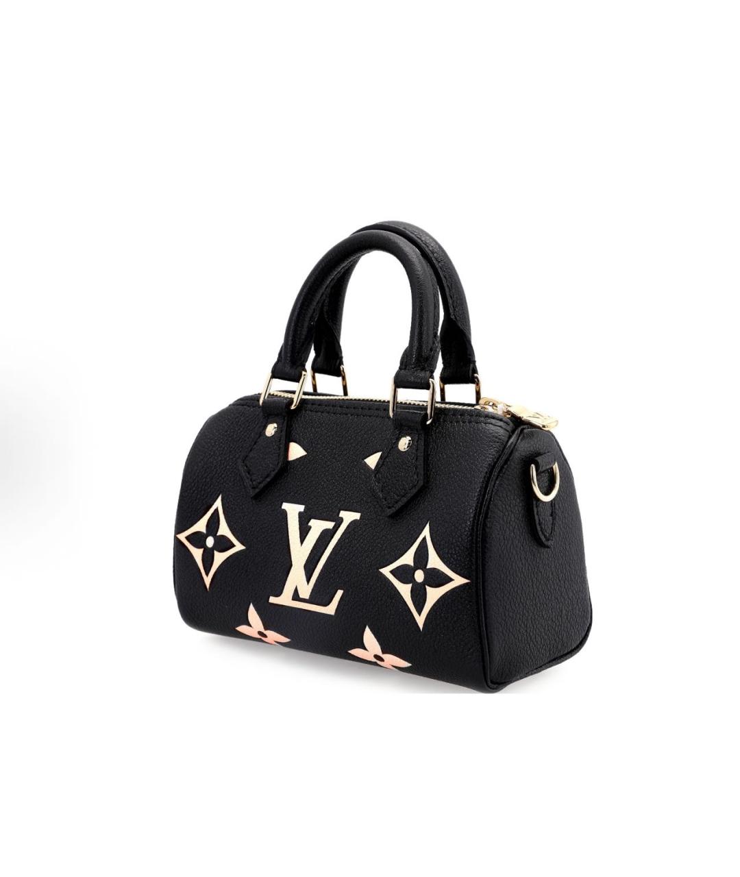 LOUIS VUITTON Черная кожаная сумка с короткими ручками, фото 4