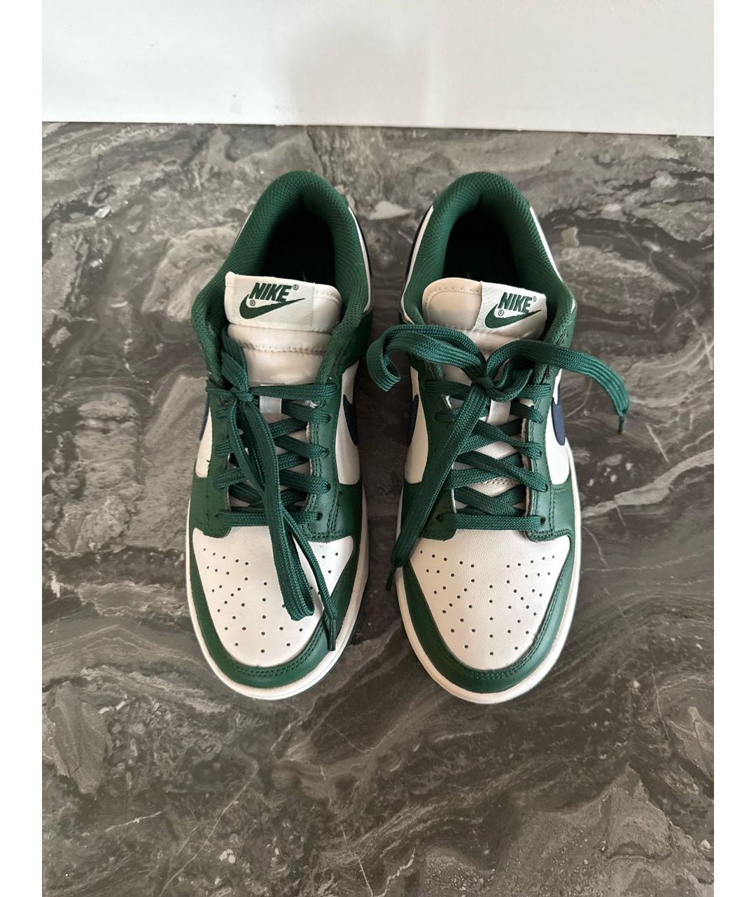 NIKE Зеленые кожаные кроссовки, фото 2