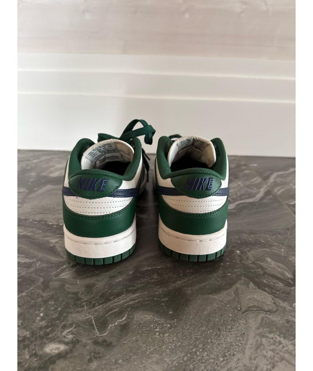 NIKE Зеленые кожаные кроссовки, фото 4