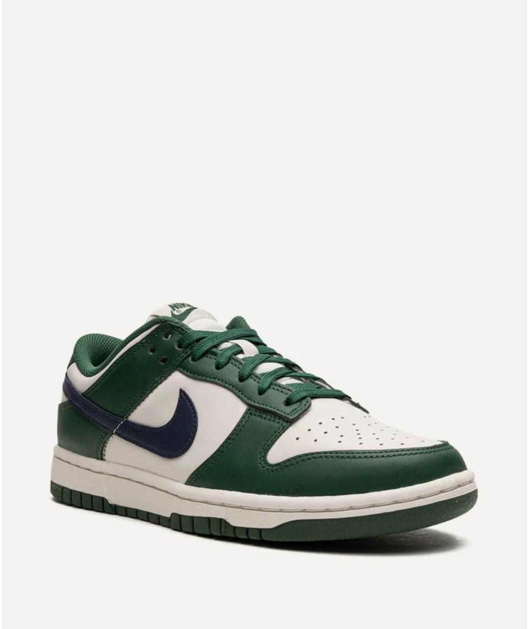 NIKE Зеленые кожаные кроссовки, фото 7