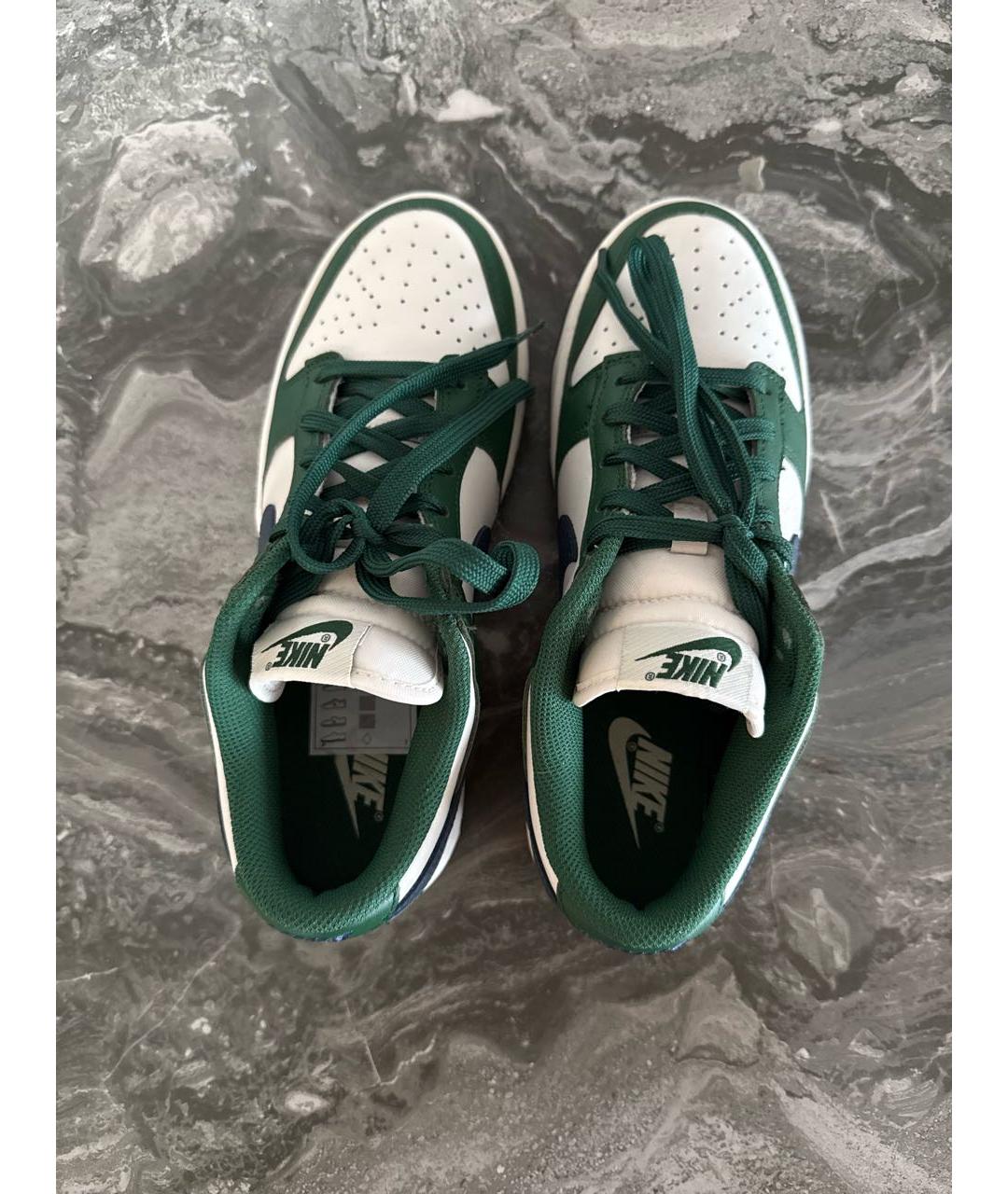 NIKE Зеленые кожаные кроссовки, фото 3