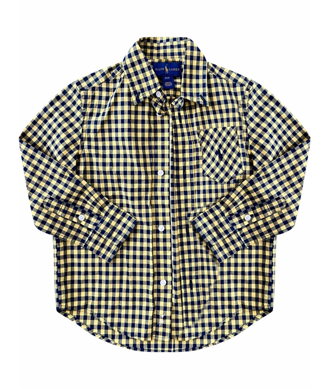 POLO RALPH LAUREN Желтая хлопковая детская рубашка, фото 1
