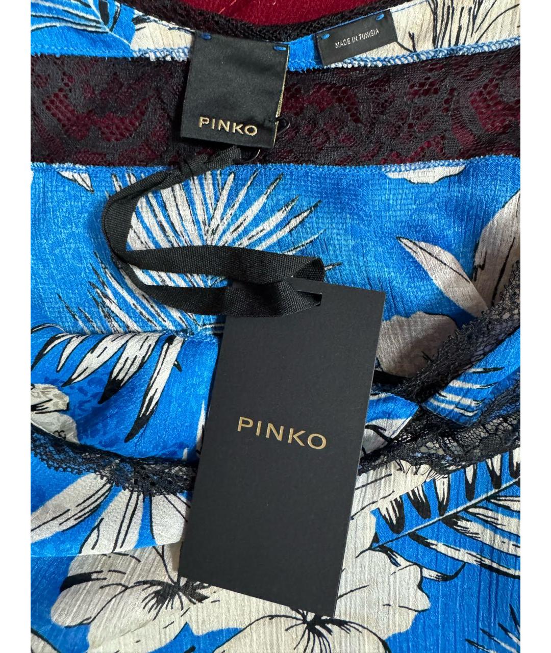 PINKO Голубая майка, фото 6