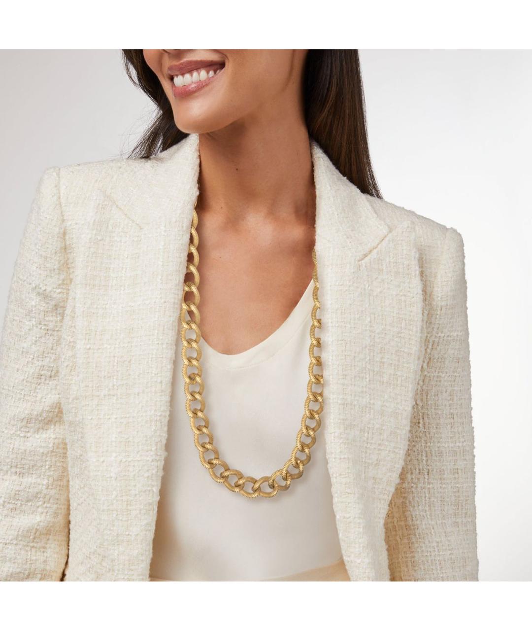 MONET Золотое металлическое колье, фото 4