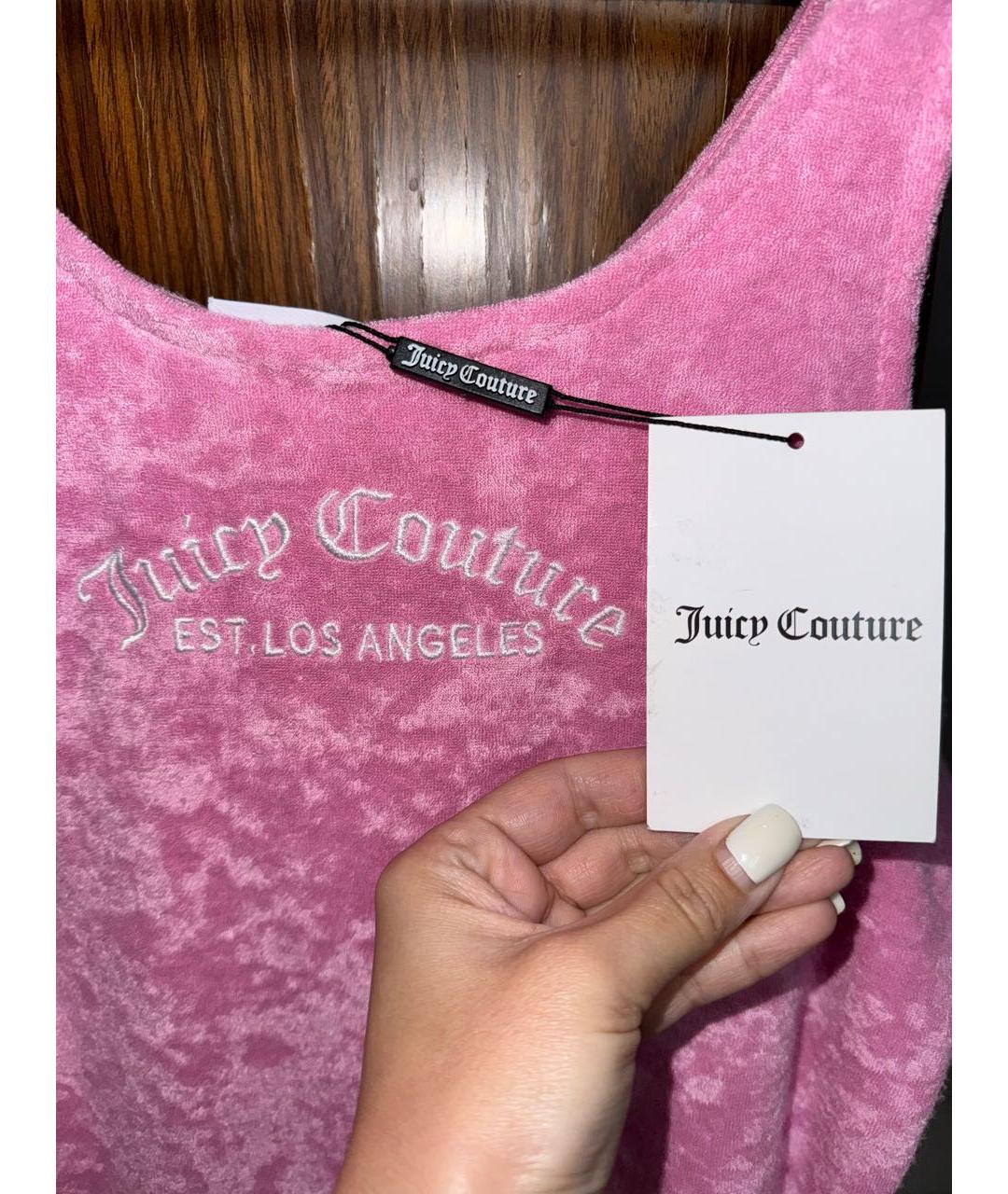 JUICY COUTURE Розовое полиэстеровое повседневное платье, фото 2