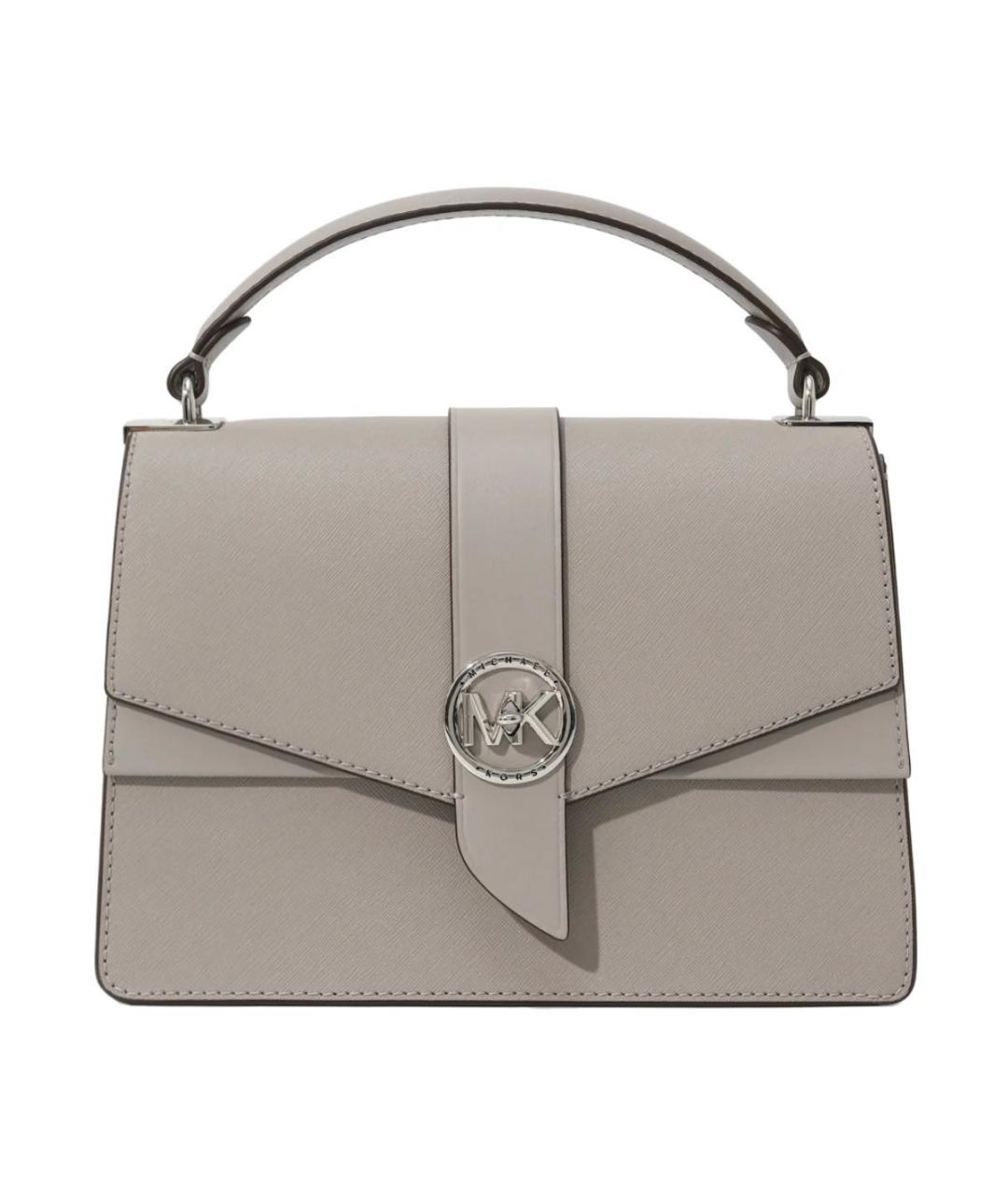 MICHAEL KORS Серая кожаная сумка с короткими ручками, фото 1
