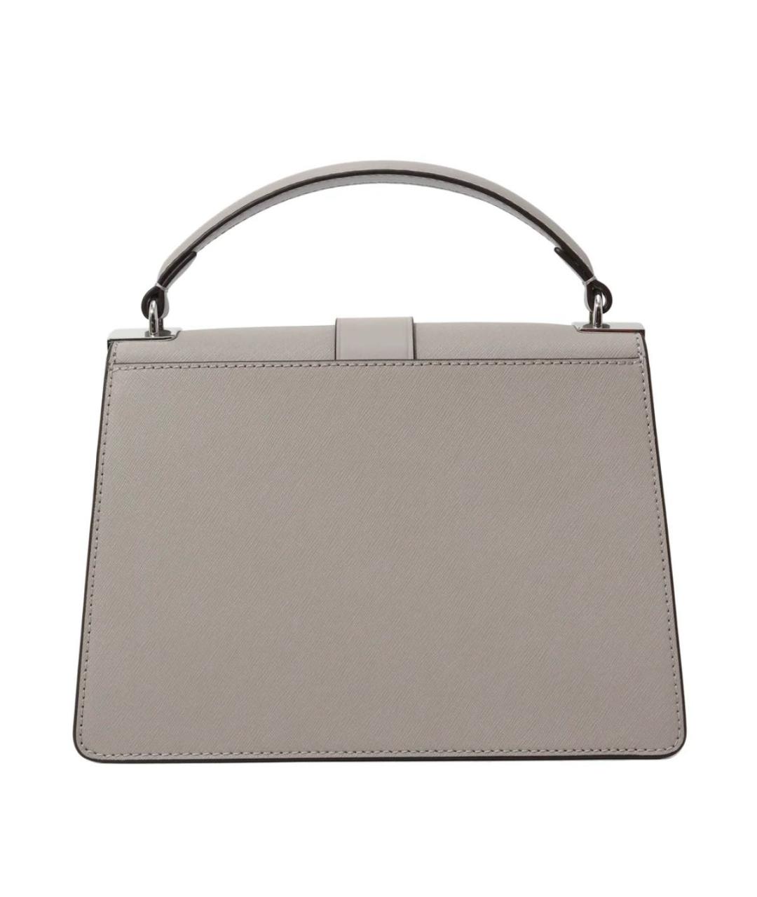 MICHAEL KORS Серая кожаная сумка с короткими ручками, фото 3