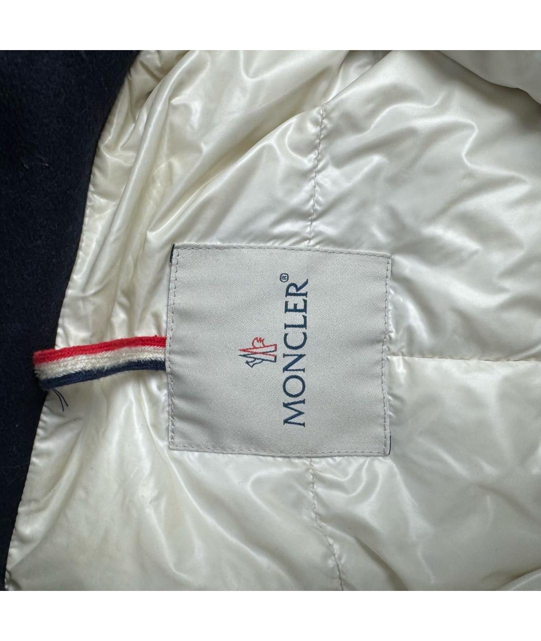 MONCLER Темно-синяя шерстяная куртка, фото 5