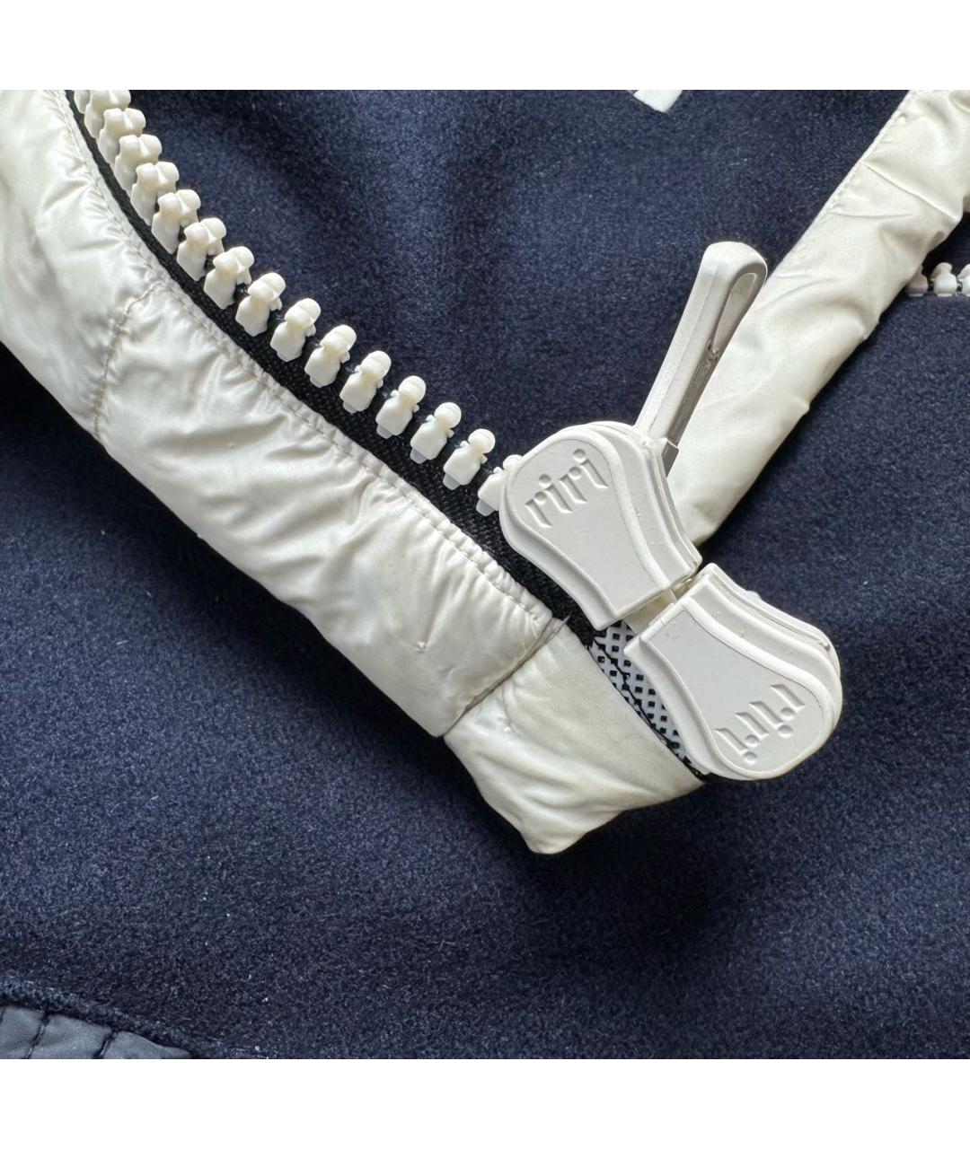 MONCLER Темно-синяя шерстяная куртка, фото 4