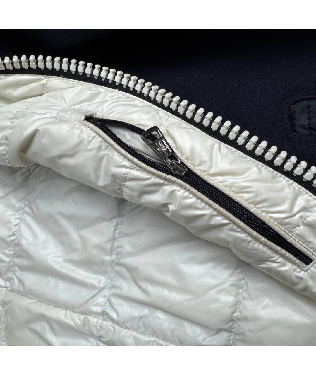 MONCLER Темно-синяя шерстяная куртка, фото 7