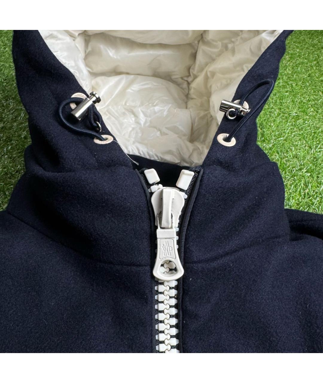 MONCLER Темно-синяя шерстяная куртка, фото 3