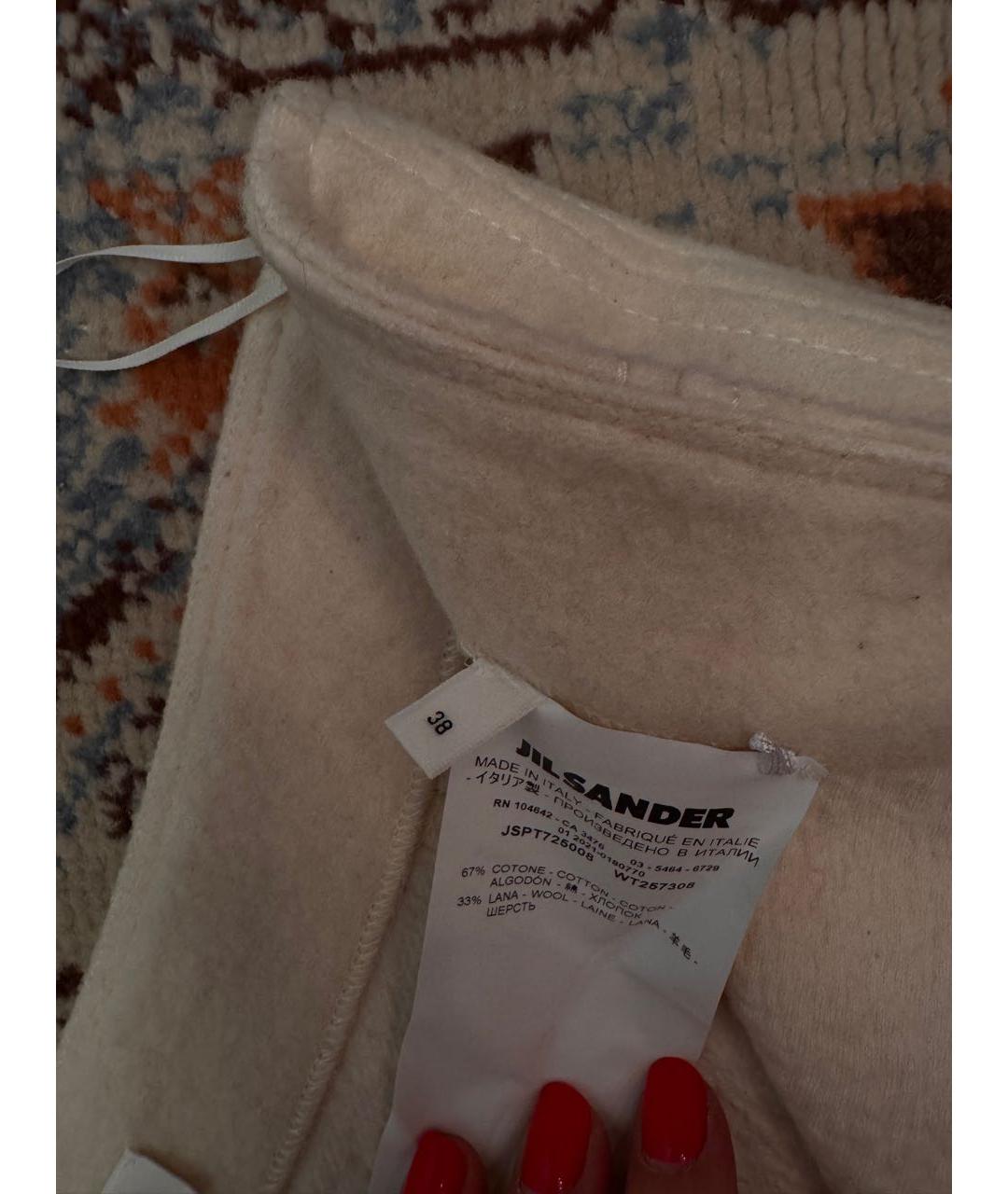 JIL SANDER Белая юбка миди, фото 3