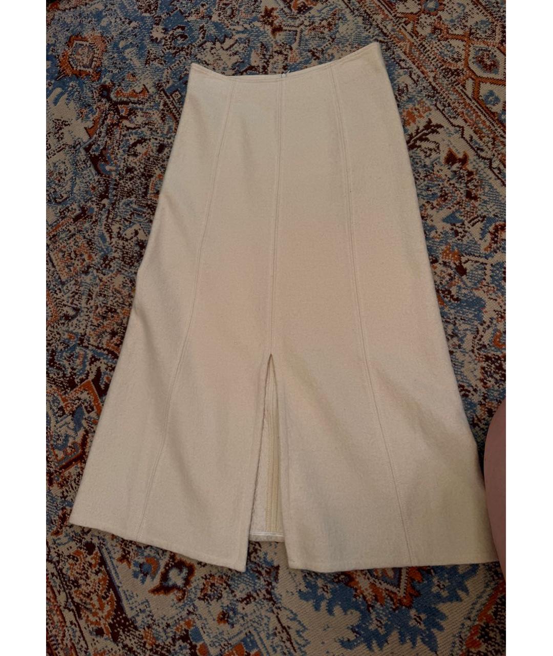 JIL SANDER Белая юбка миди, фото 2