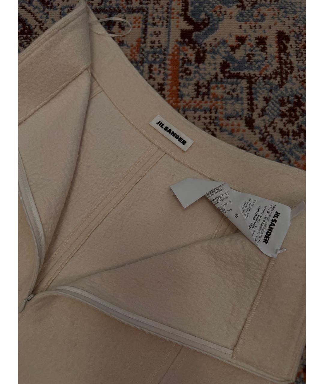 JIL SANDER Белая юбка миди, фото 4