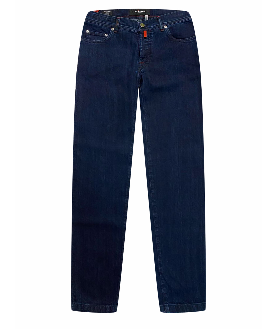 KITON Синие хлопко-полиэстеровые джинсы скинни, фото 1