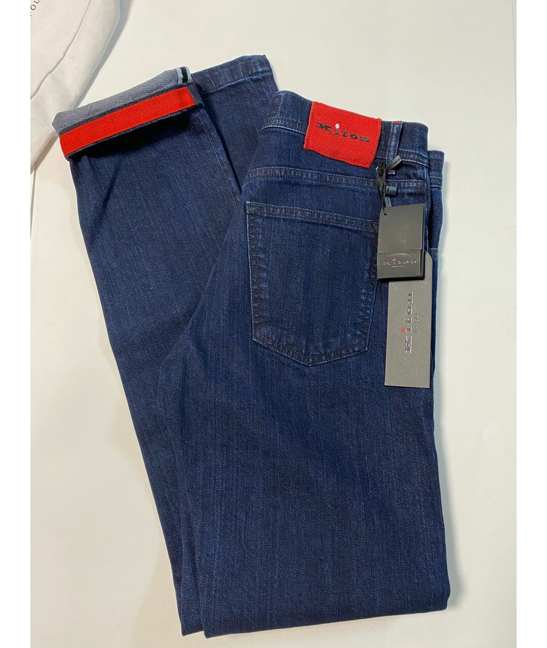KITON Синие хлопко-полиэстеровые джинсы скинни, фото 4