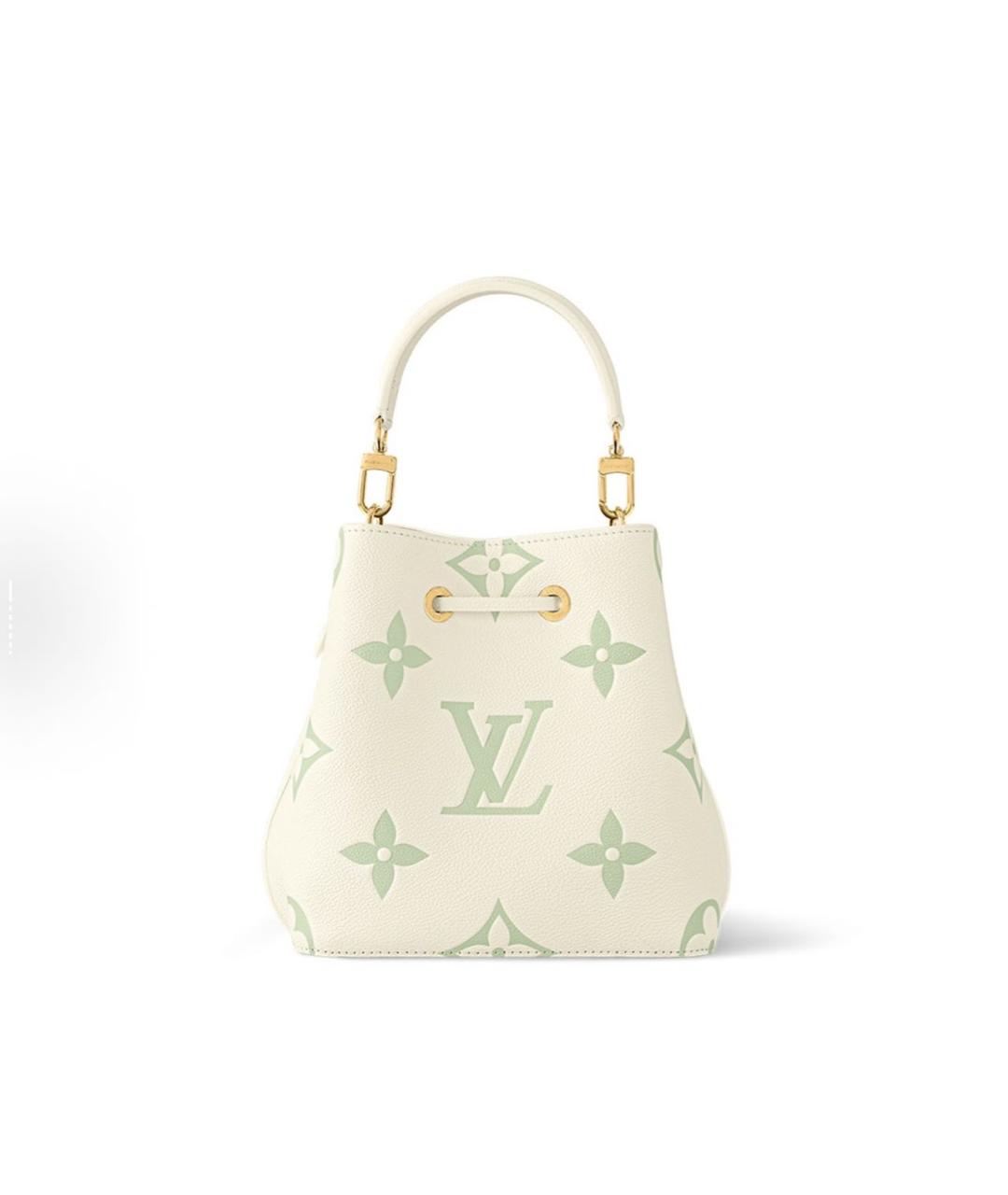 LOUIS VUITTON Бежевая кожаная сумка тоут, фото 3