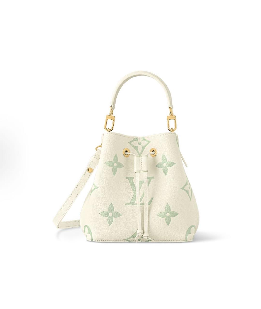 LOUIS VUITTON Бежевая кожаная сумка тоут, фото 5