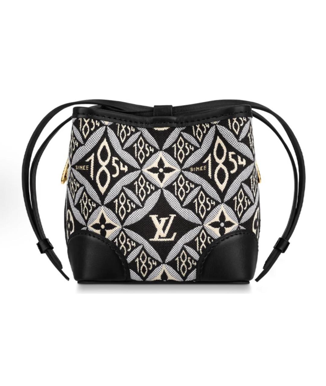 LOUIS VUITTON Черная тканевая сумка через плечо, фото 3