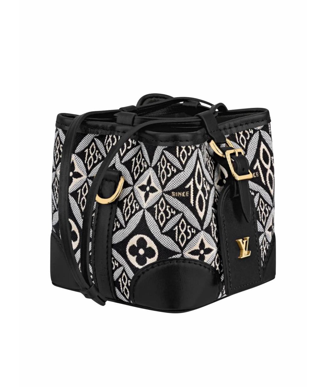 LOUIS VUITTON Черная тканевая сумка через плечо, фото 1