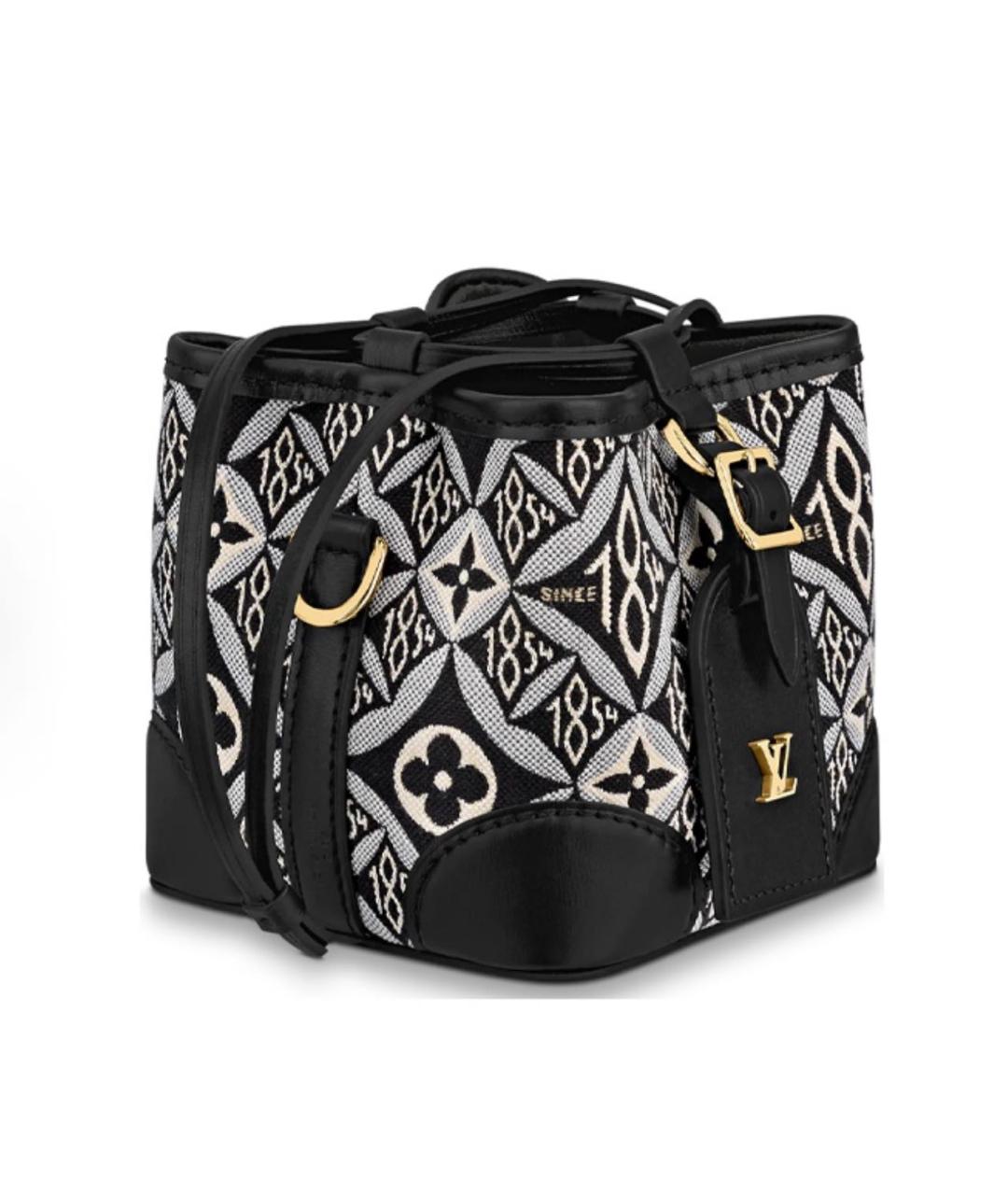 LOUIS VUITTON Черная тканевая сумка через плечо, фото 5