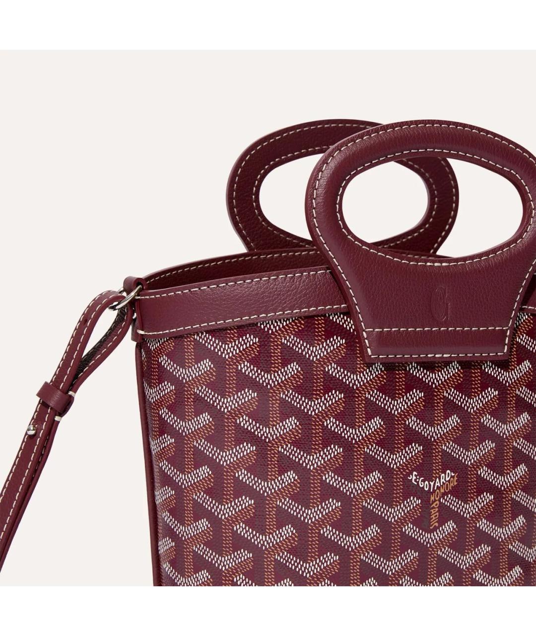 GOYARD Бордовая сумка с короткими ручками, фото 3