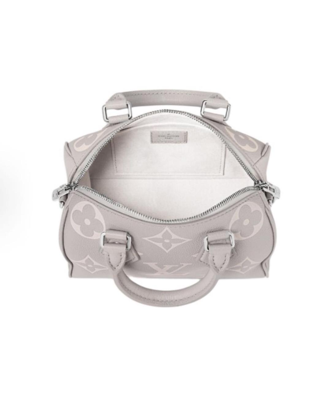 LOUIS VUITTON Серая кожаная сумка с короткими ручками, фото 4