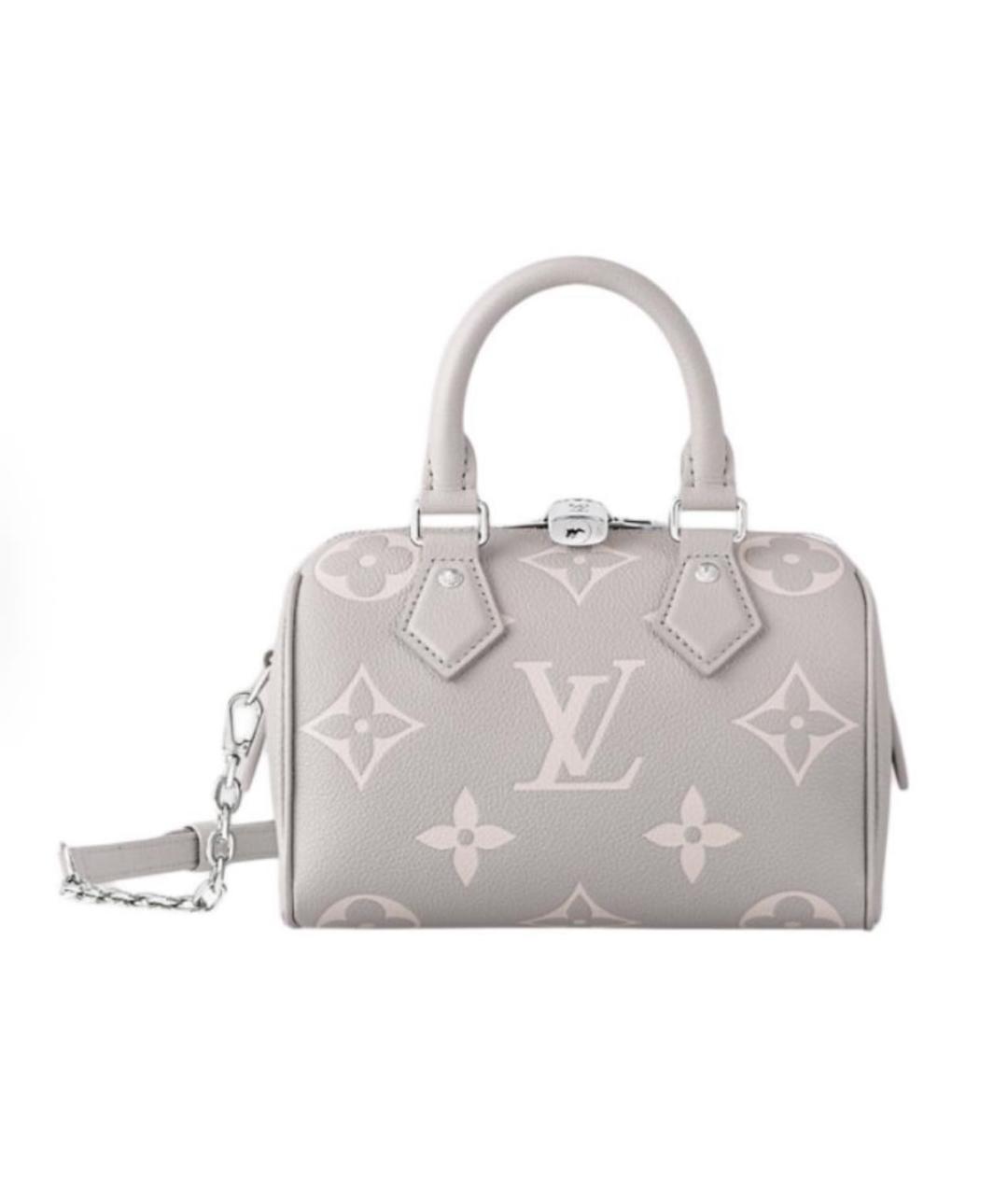 LOUIS VUITTON Серая кожаная сумка с короткими ручками, фото 1