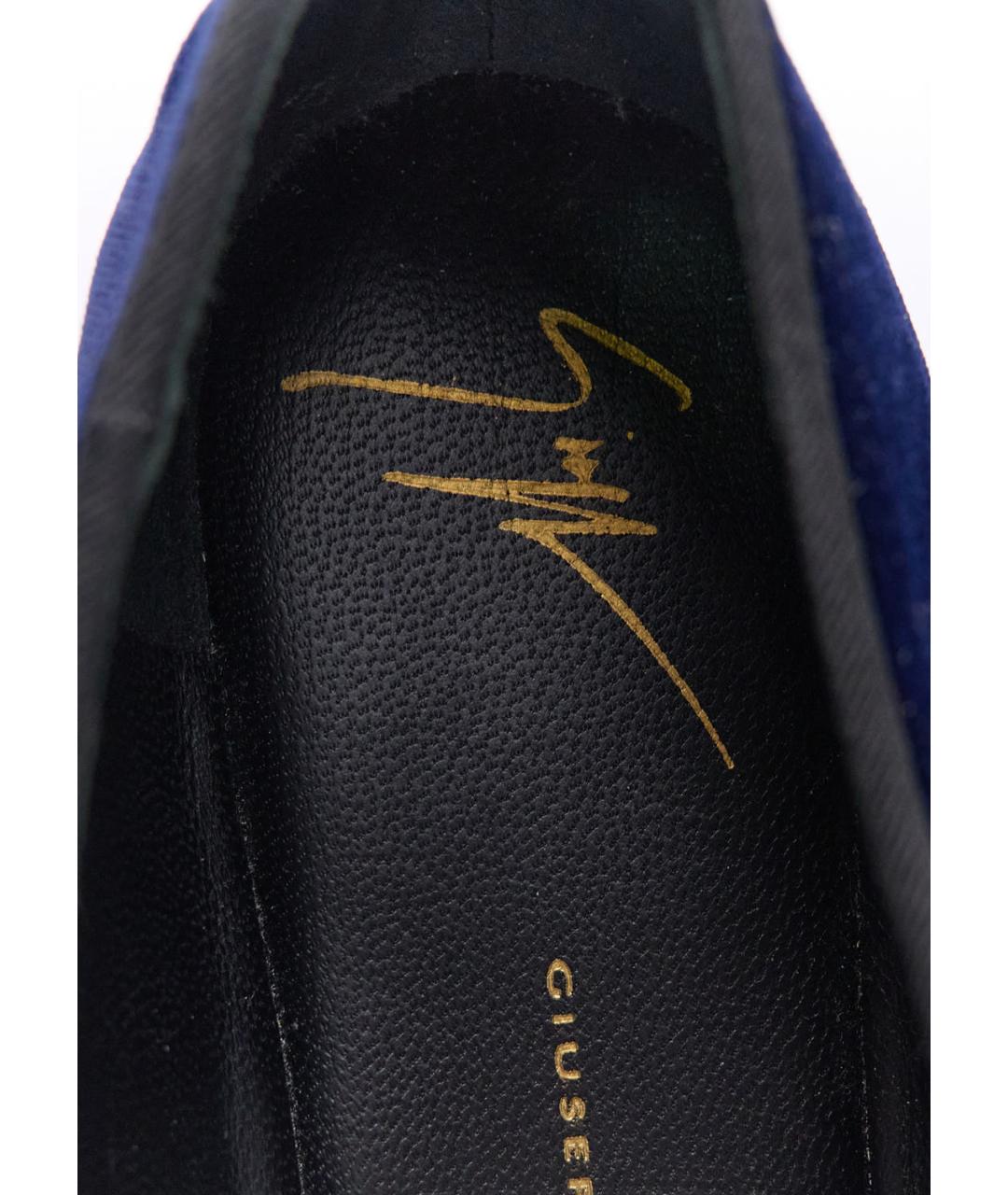 GIUSEPPE ZANOTTI DESIGN Черные текстильные туфли, фото 5