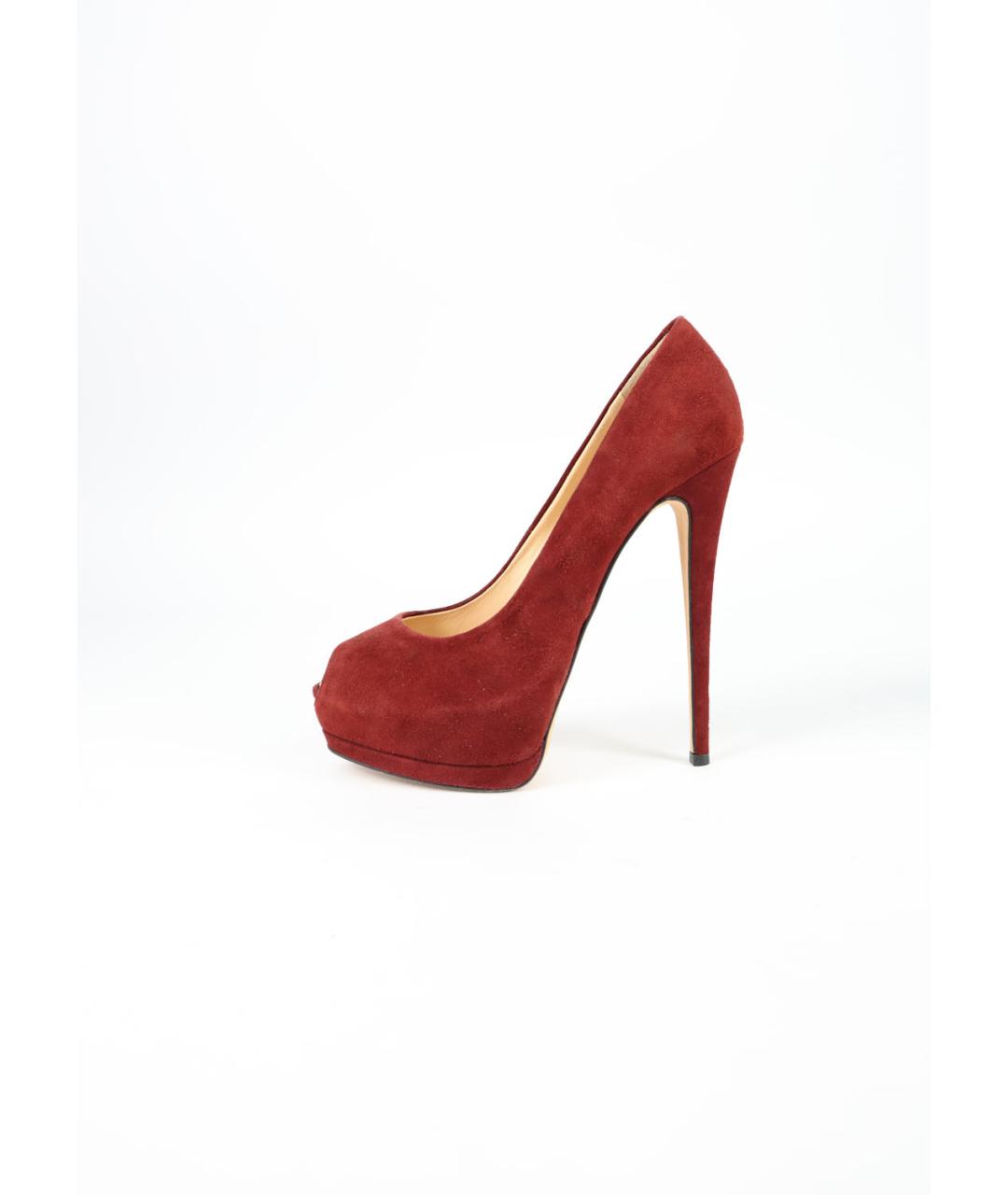 GIUSEPPE ZANOTTI DESIGN Красные замшевые туфли, фото 6