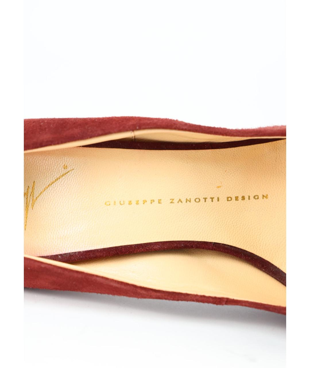 GIUSEPPE ZANOTTI DESIGN Красные замшевые туфли, фото 5