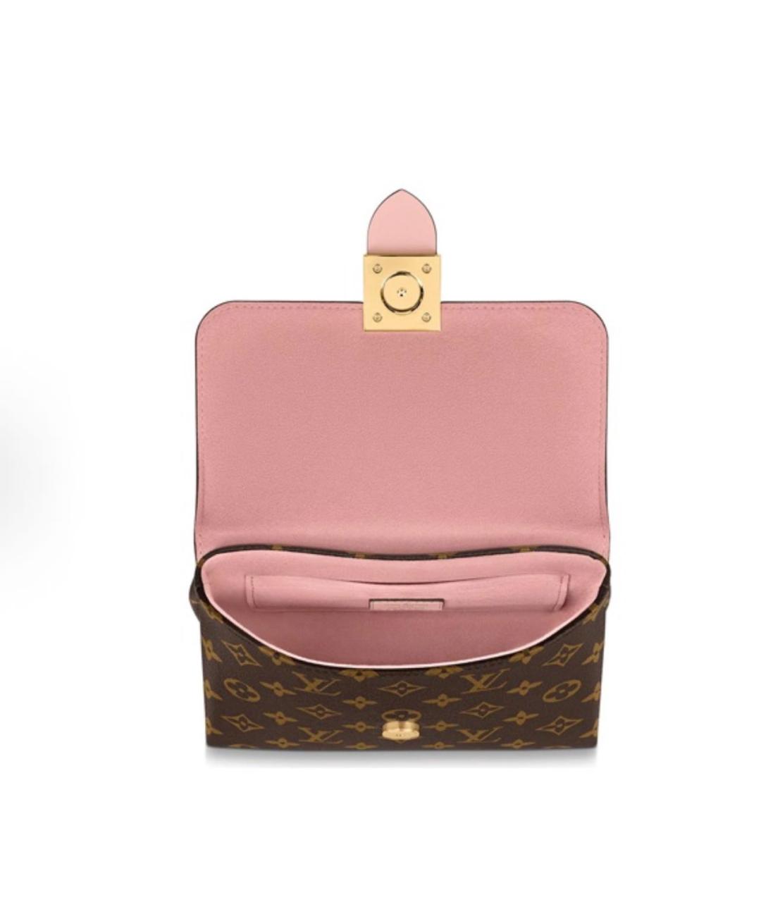 LOUIS VUITTON Розовая кожаная сумка с короткими ручками, фото 3