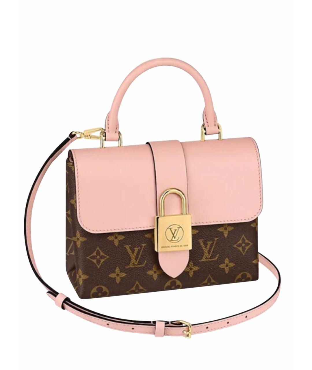 LOUIS VUITTON Розовая кожаная сумка с короткими ручками, фото 1