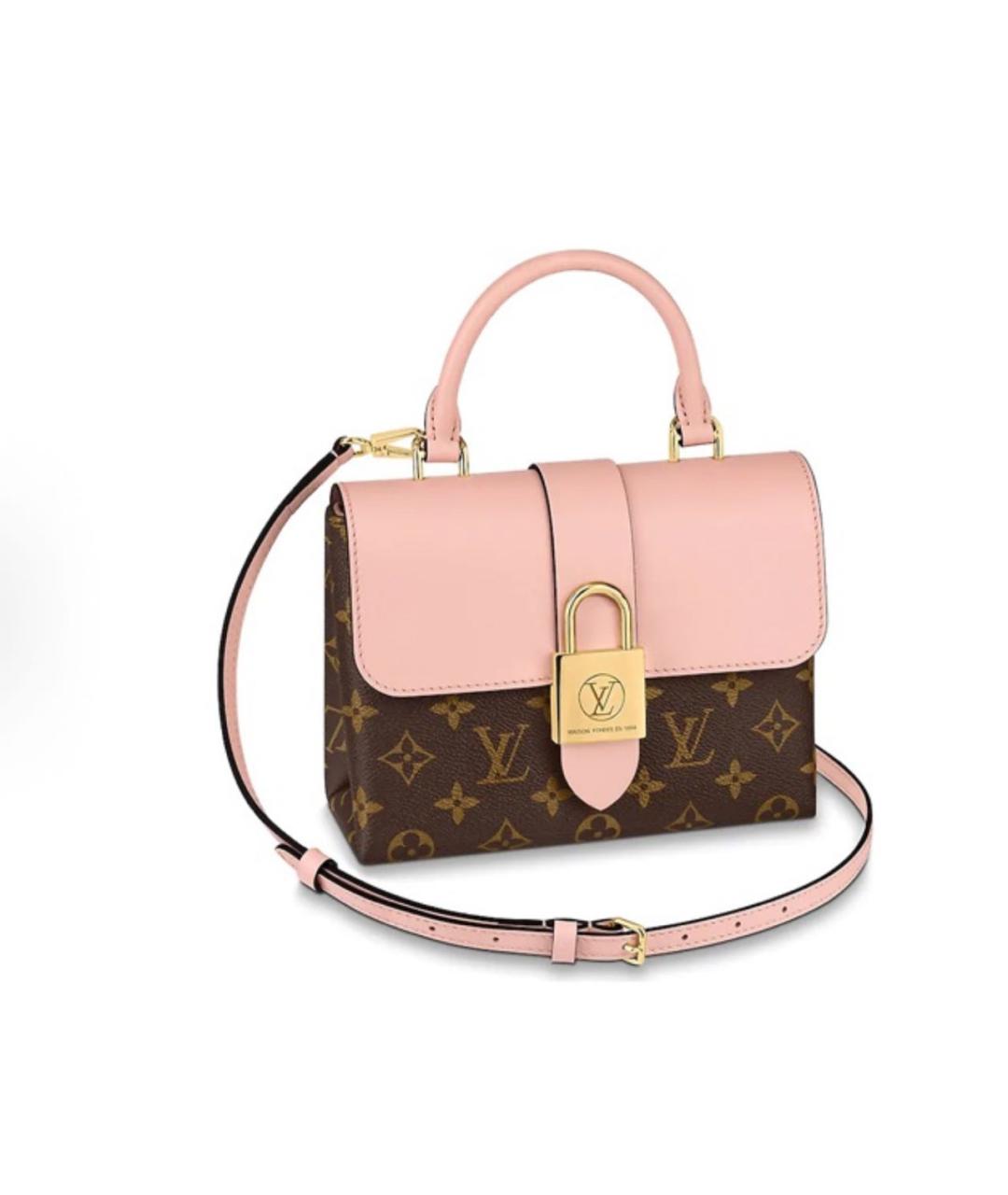 LOUIS VUITTON Розовая кожаная сумка с короткими ручками, фото 5