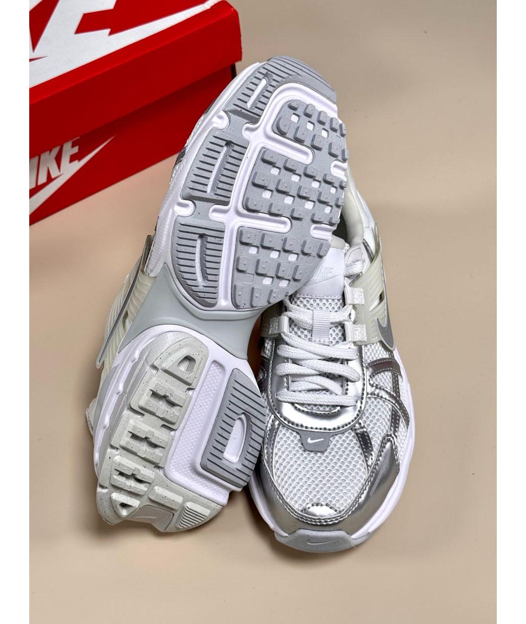 NIKE Серебряные текстильные кроссовки, фото 6