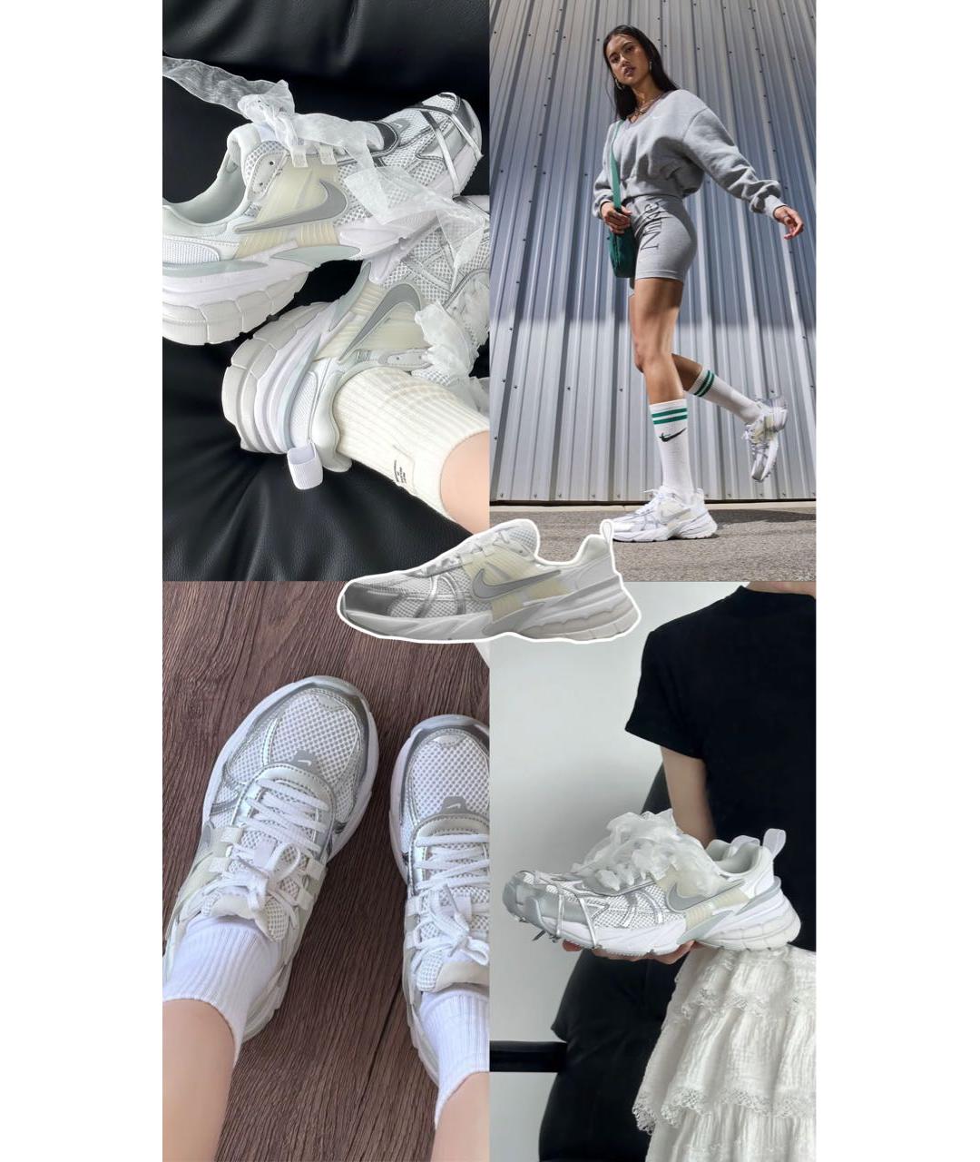 NIKE Серебряные текстильные кроссовки, фото 7