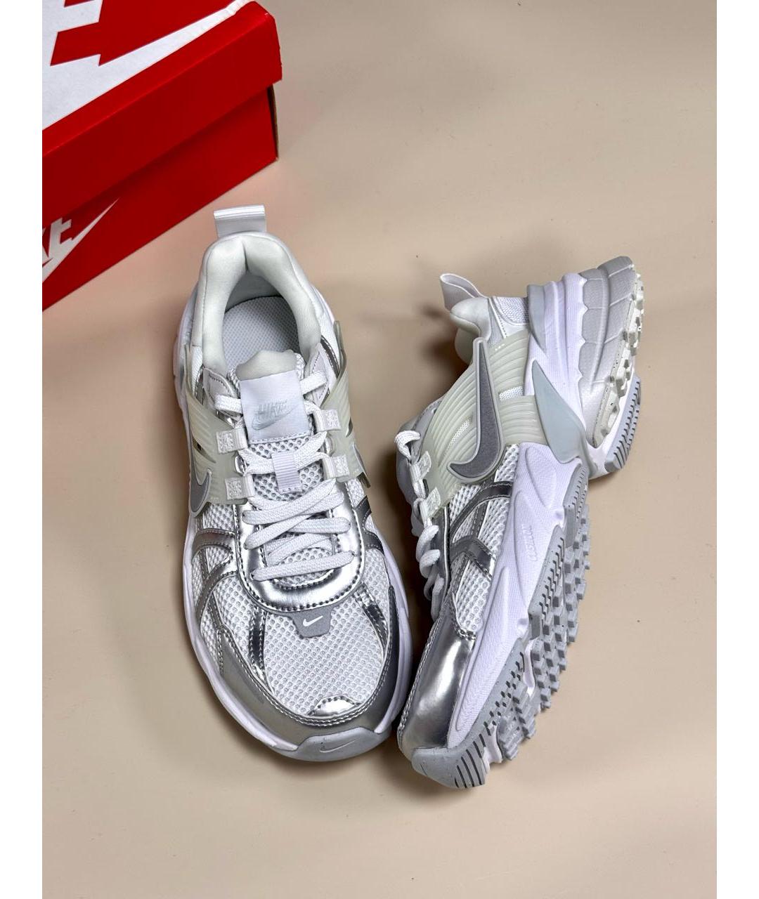 NIKE Серебряные текстильные кроссовки, фото 4