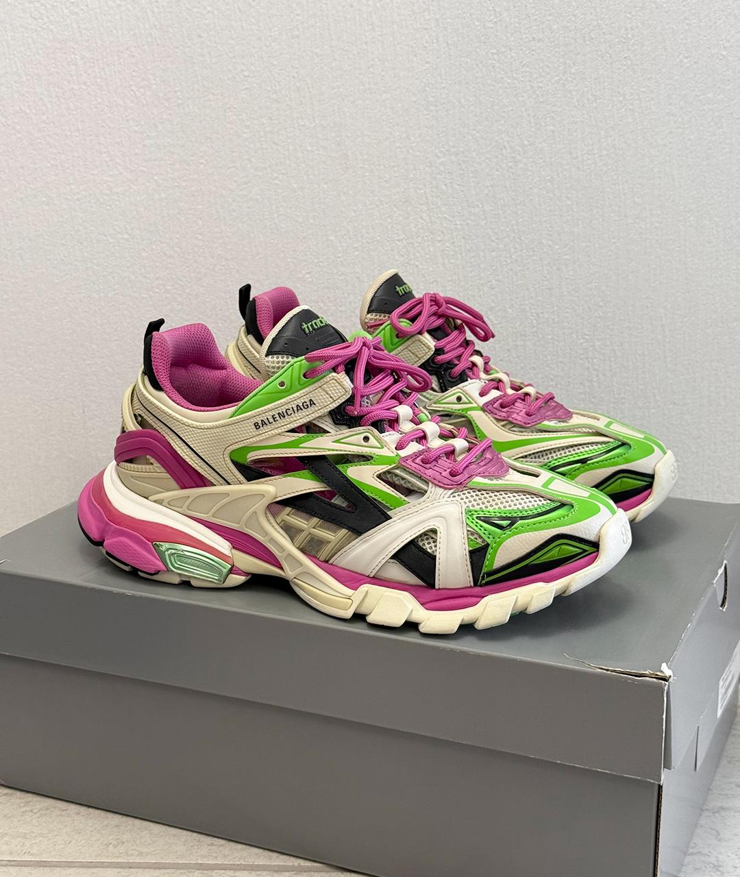 BALENCIAGA Белые низкие кроссовки / кеды, фото 2