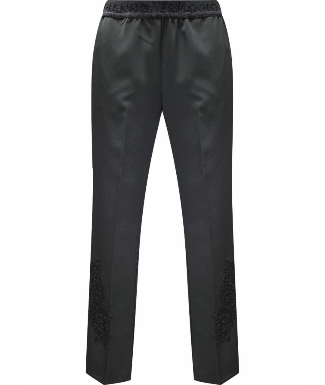 ERMANNO SCERVINO Черные полиэстеровые брюки узкие, фото 1