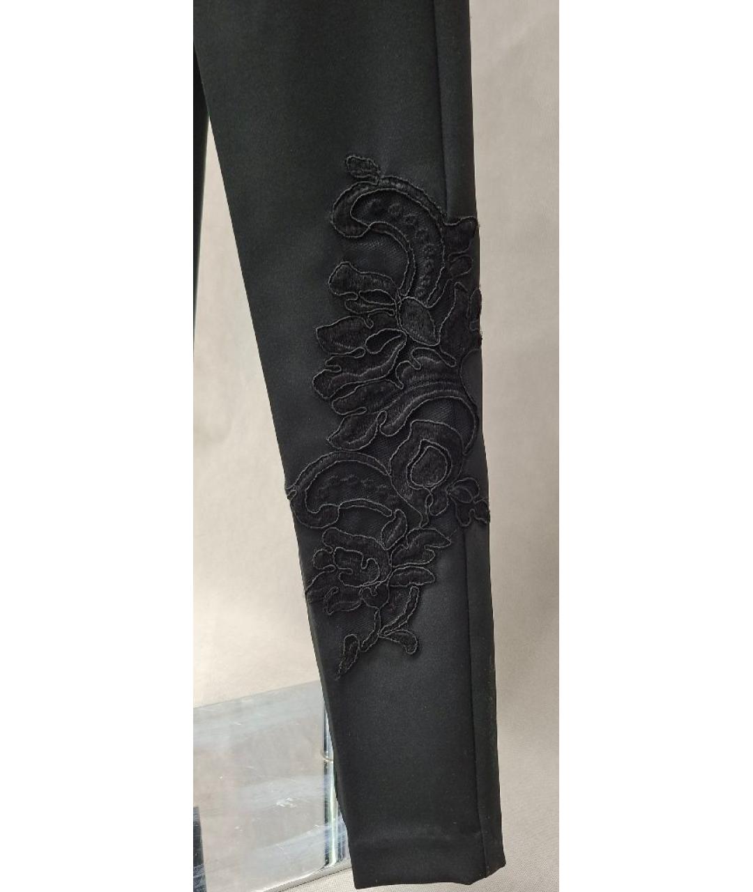 ERMANNO SCERVINO Черные полиэстеровые брюки узкие, фото 4