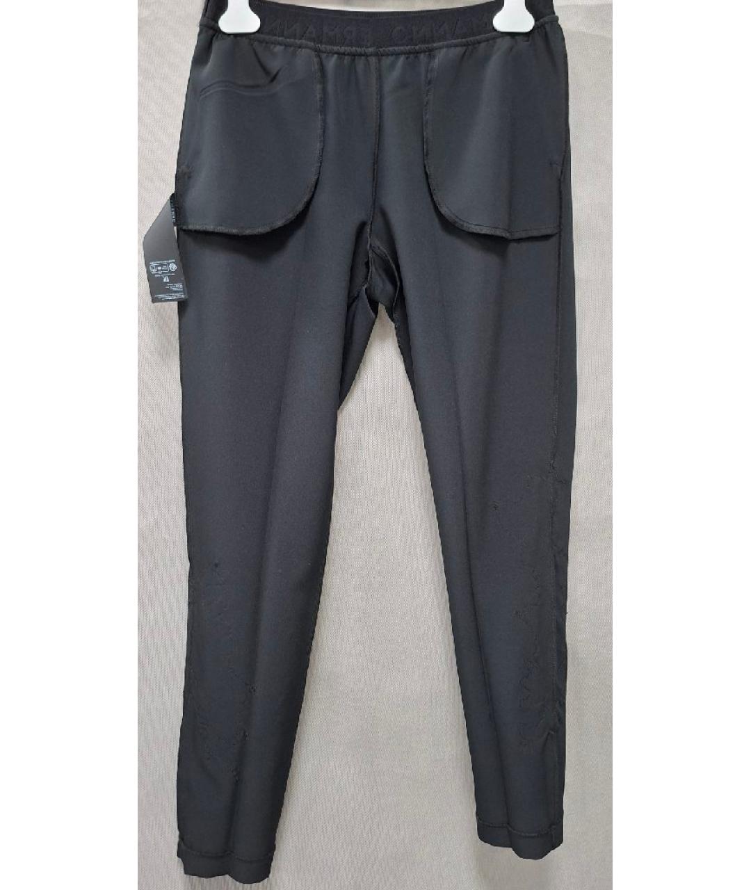 ERMANNO SCERVINO Черные полиэстеровые брюки узкие, фото 7