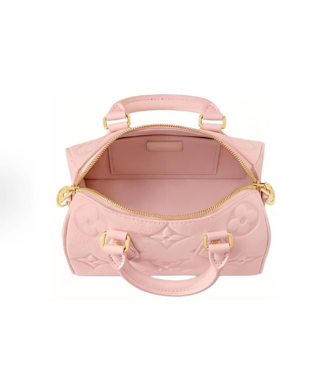 LOUIS VUITTON Розовая кожаная сумка с короткими ручками, фото 3