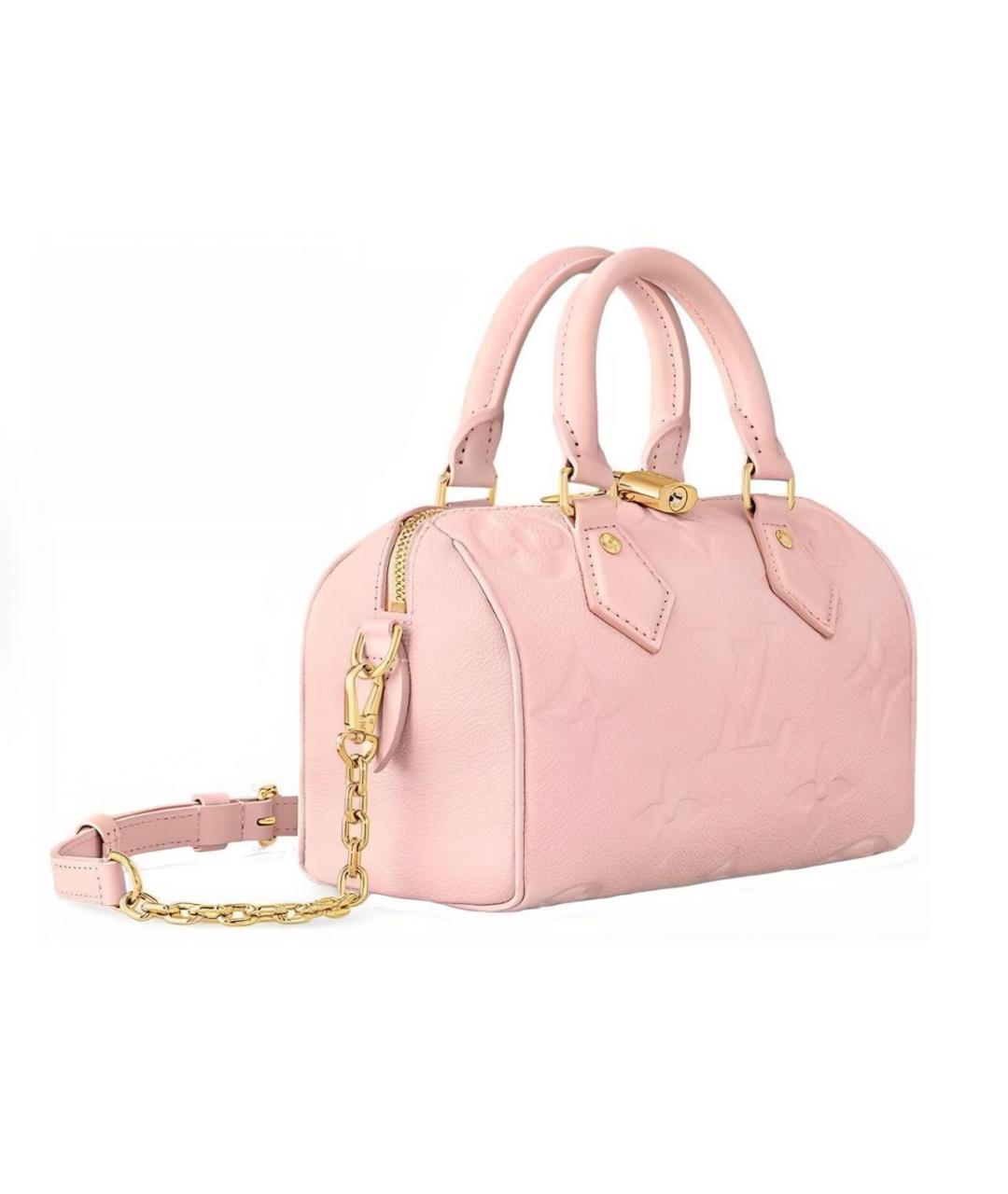 LOUIS VUITTON Розовая кожаная сумка с короткими ручками, фото 2